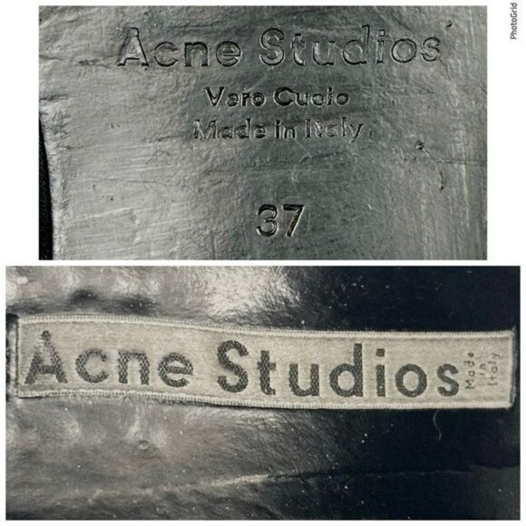 Acne Studios Jensen black Smooth Leather Pointed Toe Chelsea Boot 6.5 - Picture 7 of 11